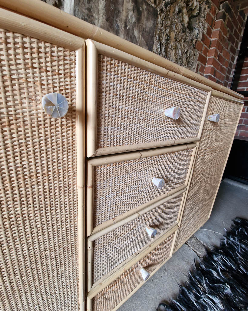 Mid Century Bamboo and Rattan Sideboard
