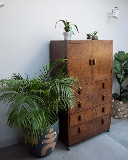 Art Deco Tallboy / Cocktail Cabinet / Linen Press