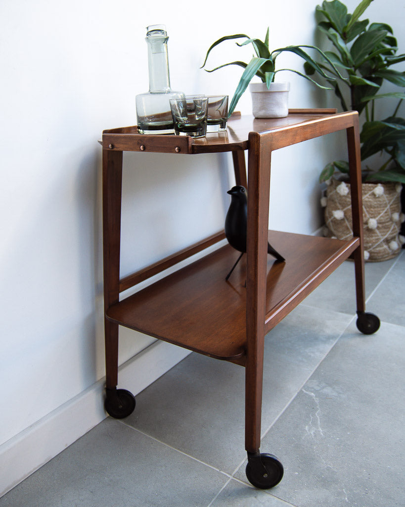 Mid Century Teak Tea / Cocktail Trolley