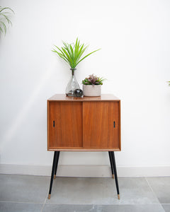 Mid Century LP / Vinyl Record Cabinet (Walnut)