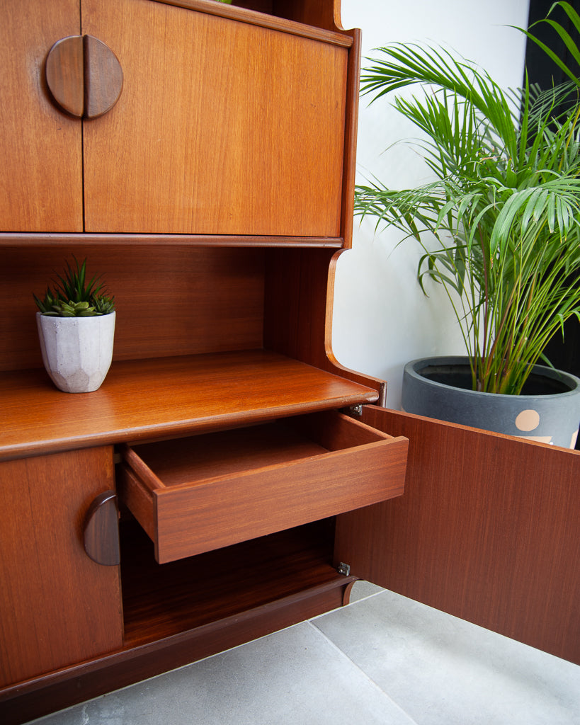 Mid Century Teak Bookcase / Display Cabinet