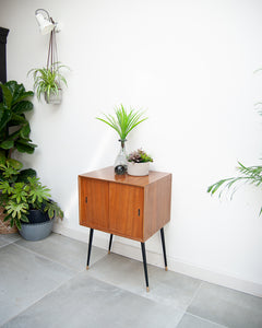 Mid Century LP / Vinyl Record Cabinet (Walnut)