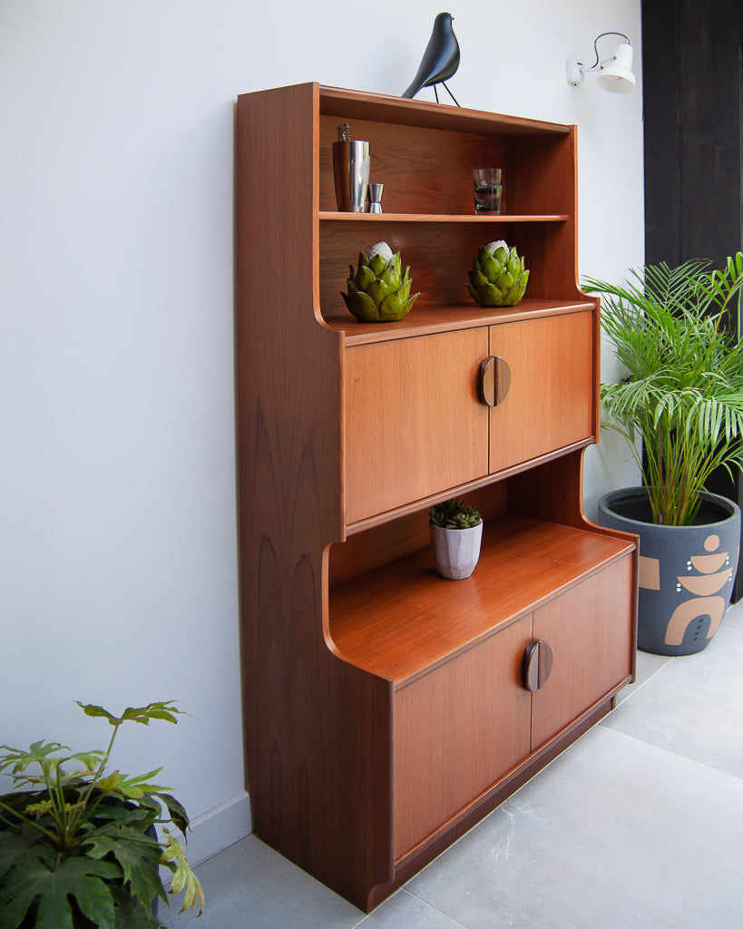 Mid Century Teak Bookcase / Display Cabinet