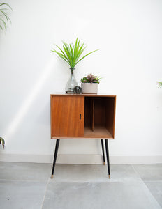 Mid Century LP / Vinyl Record Cabinet (Walnut)