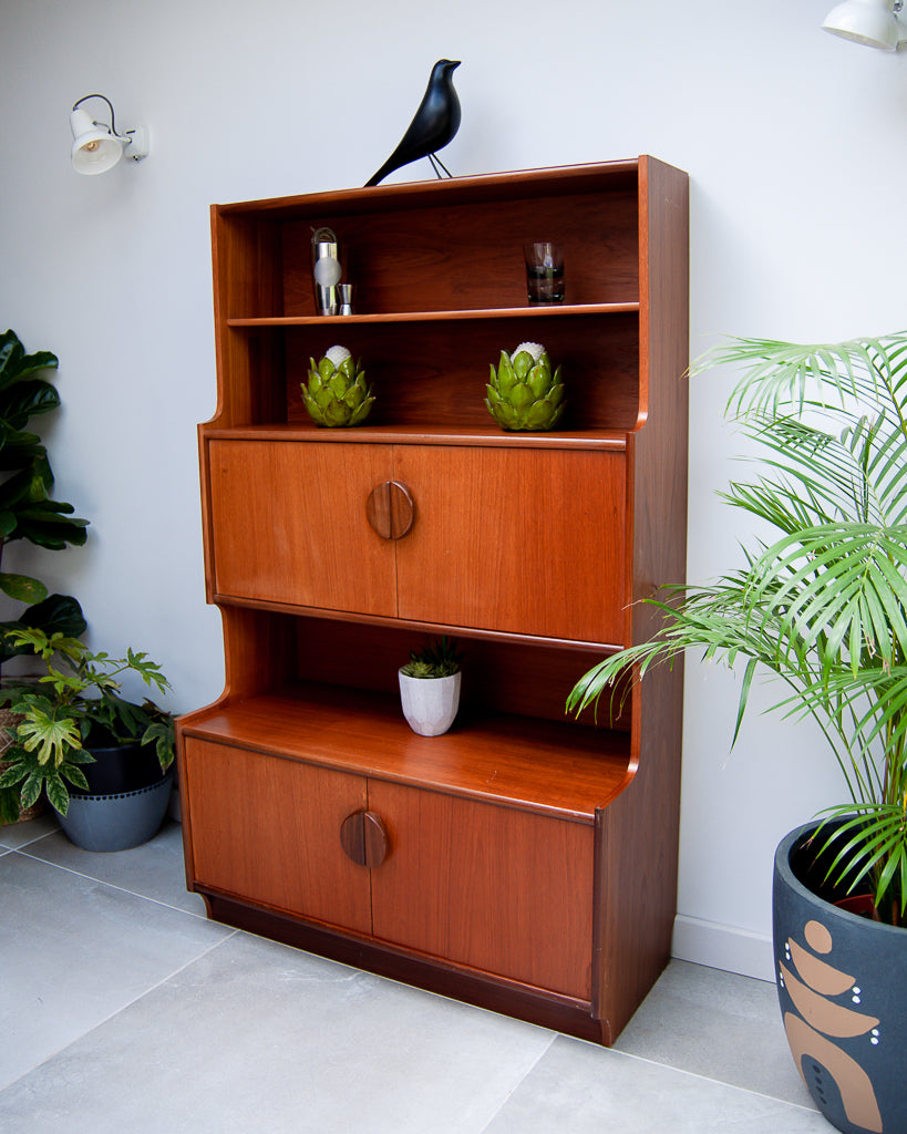 Mid Century Teak Bookcase / Display Cabinet