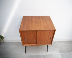 Mid Century LP / Vinyl Record Cabinet (Walnut)