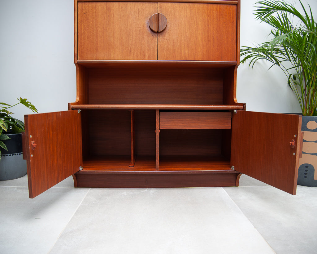 Mid Century Teak Bookcase / Display Cabinet