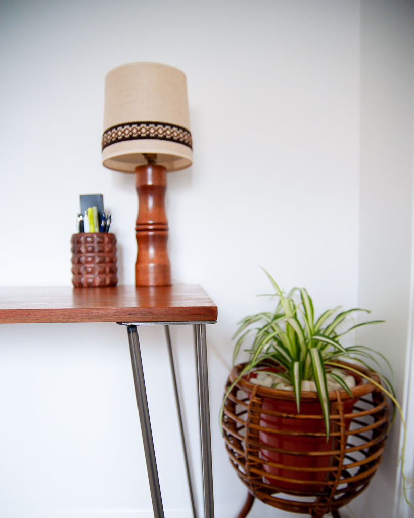 Vintage Reclaimed Teak Hairpin Leg Desk