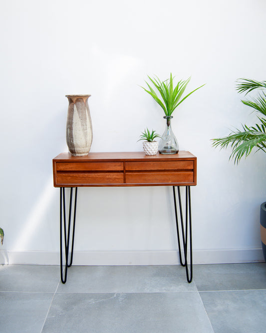 PS Systems Mid Century Teak Console / Dressing Table