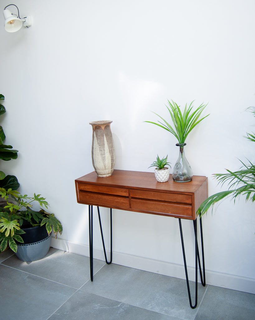 PS Systems Mid Century Teak Console / Dressing Table