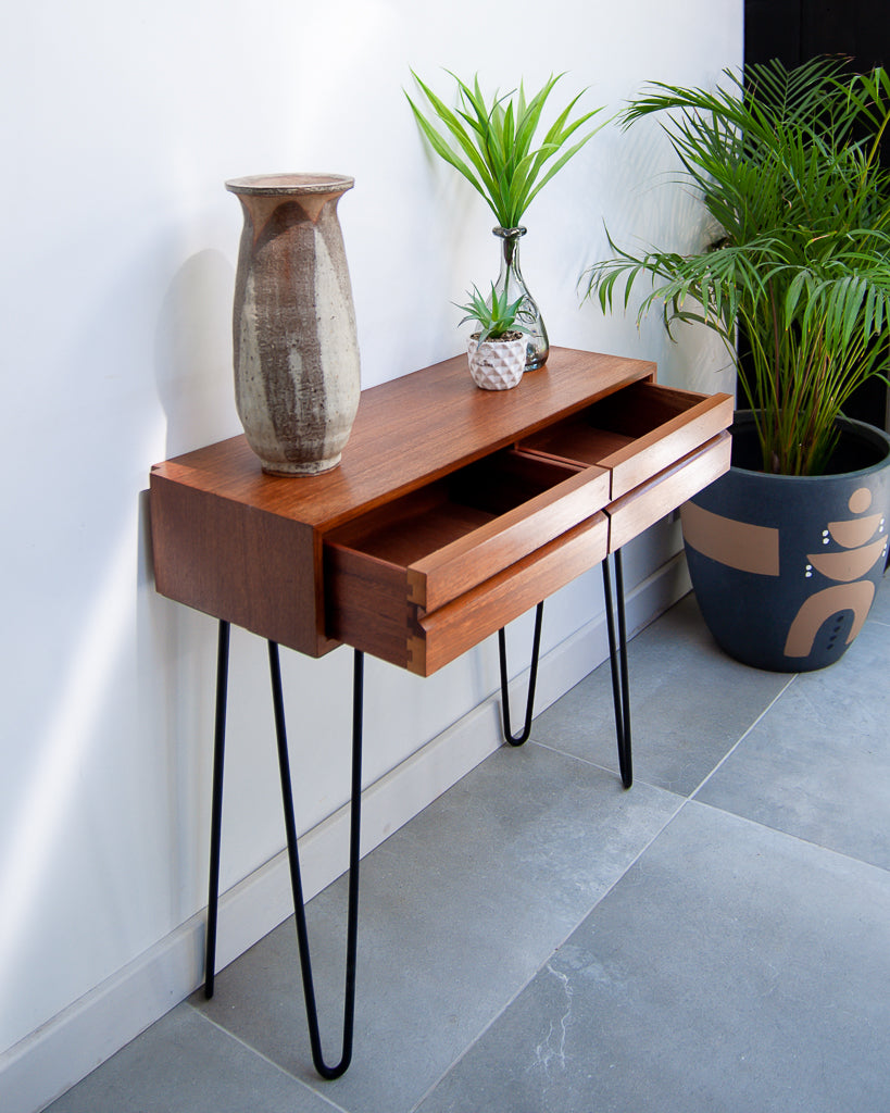 PS Systems Mid Century Teak Console / Dressing Table