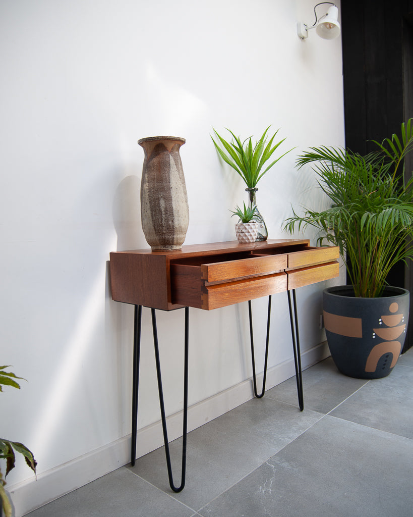 PS Systems Mid Century Teak Console / Dressing Table