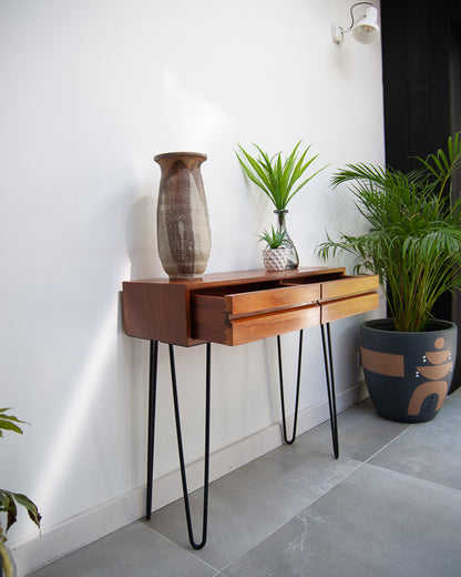 PS Systems Mid Century Teak Console / Dressing Table