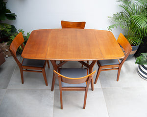 Mid Century Oak Dining Table & Chairs (x 4)