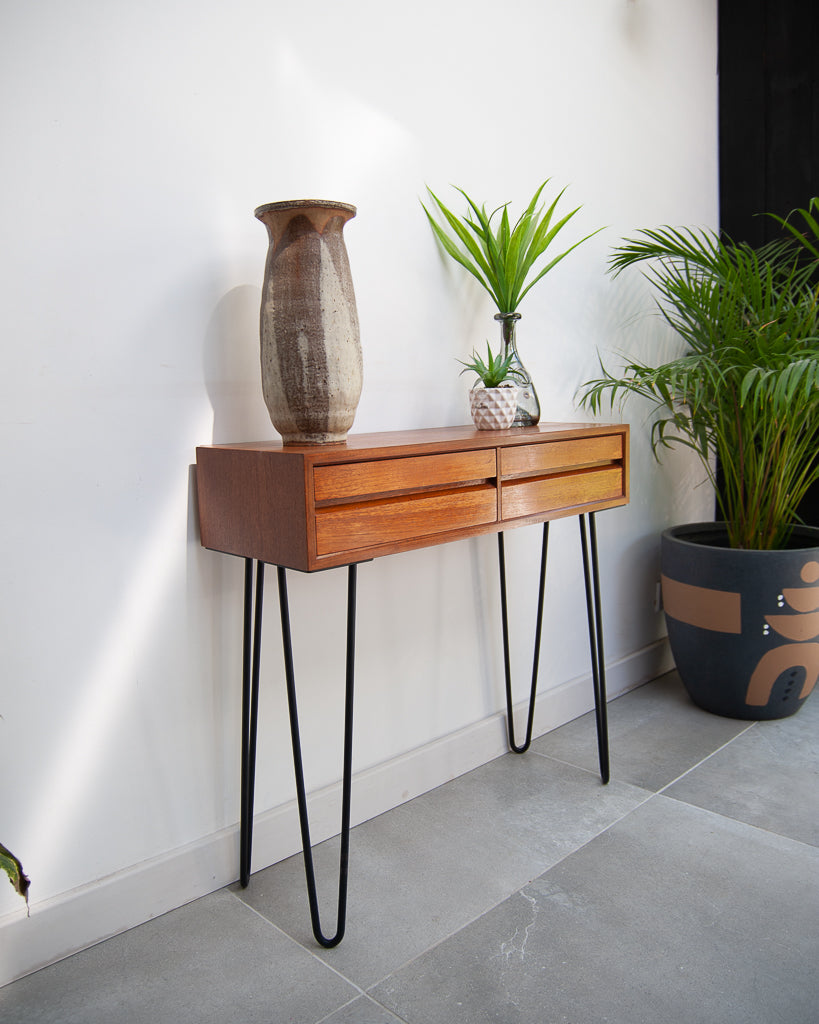 PS Systems Mid Century Teak Console / Dressing Table