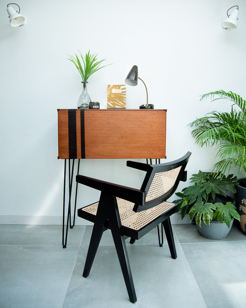 Mid Century Teak Tapley Desk Cocktail Cabinet