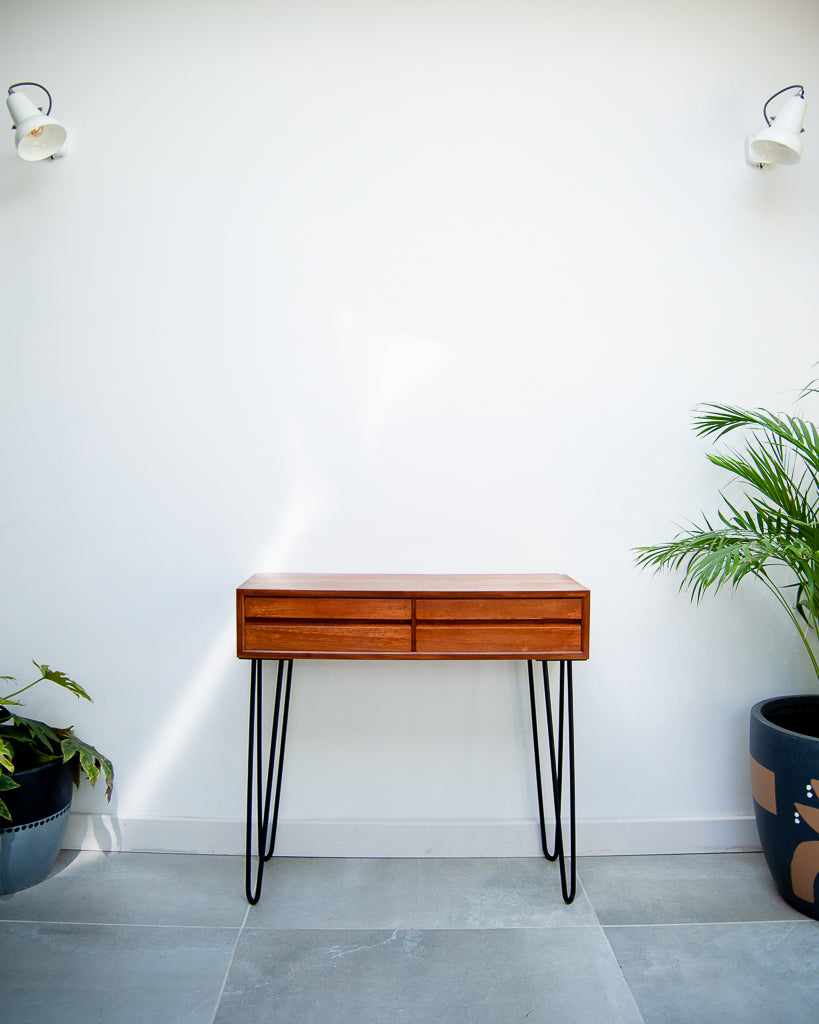 PS Systems Mid Century Teak Console / Dressing Table