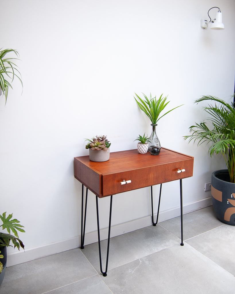 Mid Century Teak Console / Desk / Dressing Table
