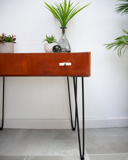 Mid Century Teak Console / Desk / Dressing Table