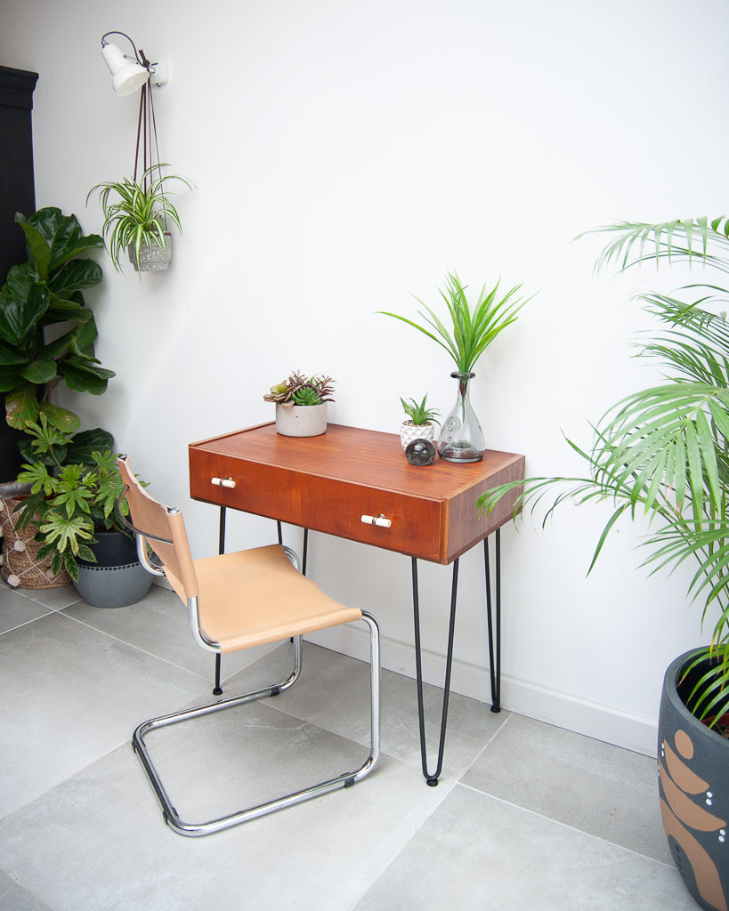 Mid Century Teak Console / Desk / Dressing Table