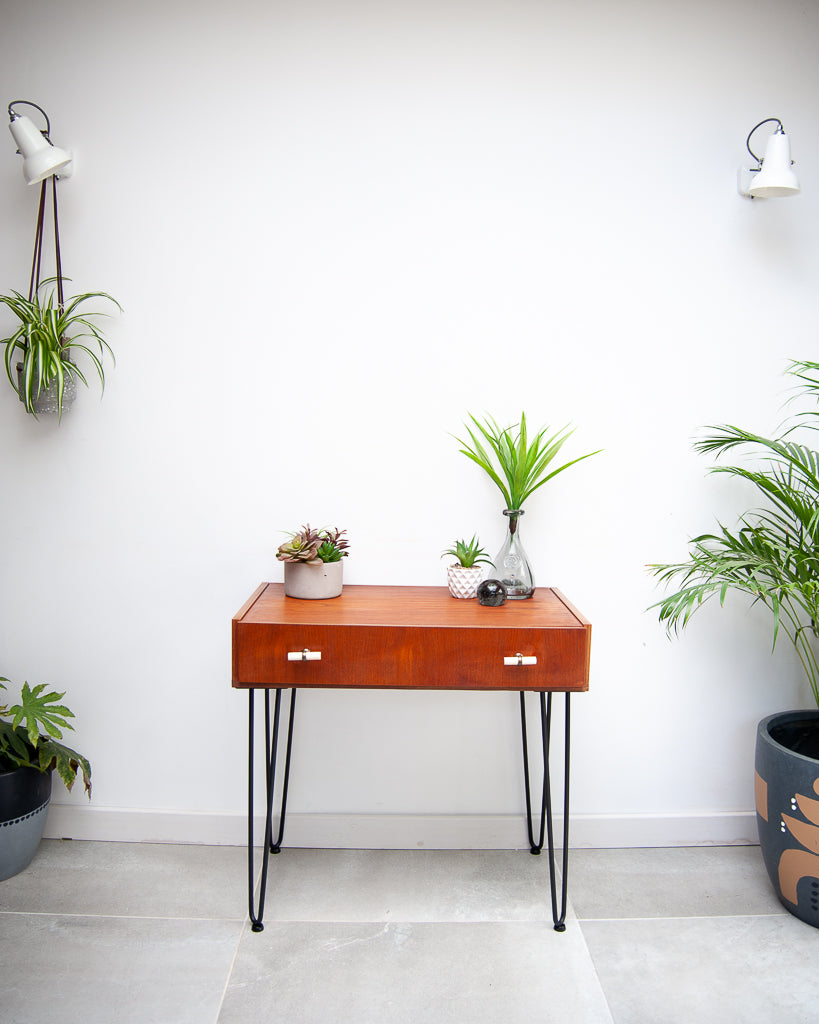 Mid Century Teak Console / Desk / Dressing Table