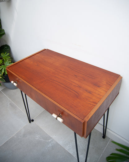 Mid Century Teak Console / Desk / Dressing Table