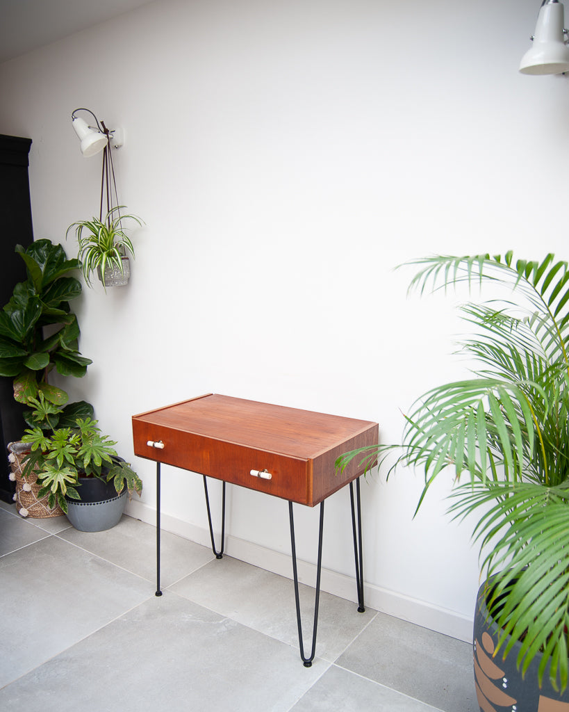 Mid Century Teak Console / Desk / Dressing Table