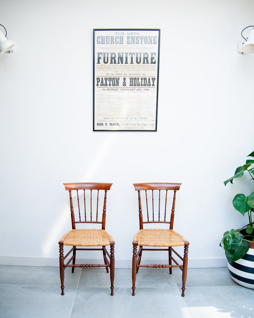 Victorian Turned Cane Chairs 