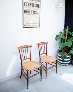 Victorian Turned Cane Chairs 