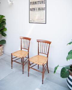 Victorian Turned Cane Chairs 