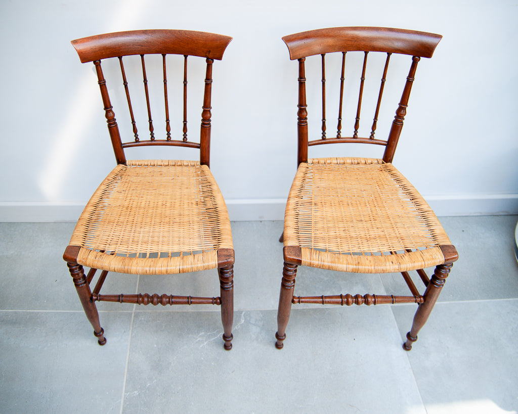 Victorian Turned Cane Chairs 