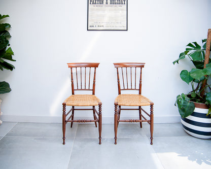 Victorian Turned Cane Chairs 
