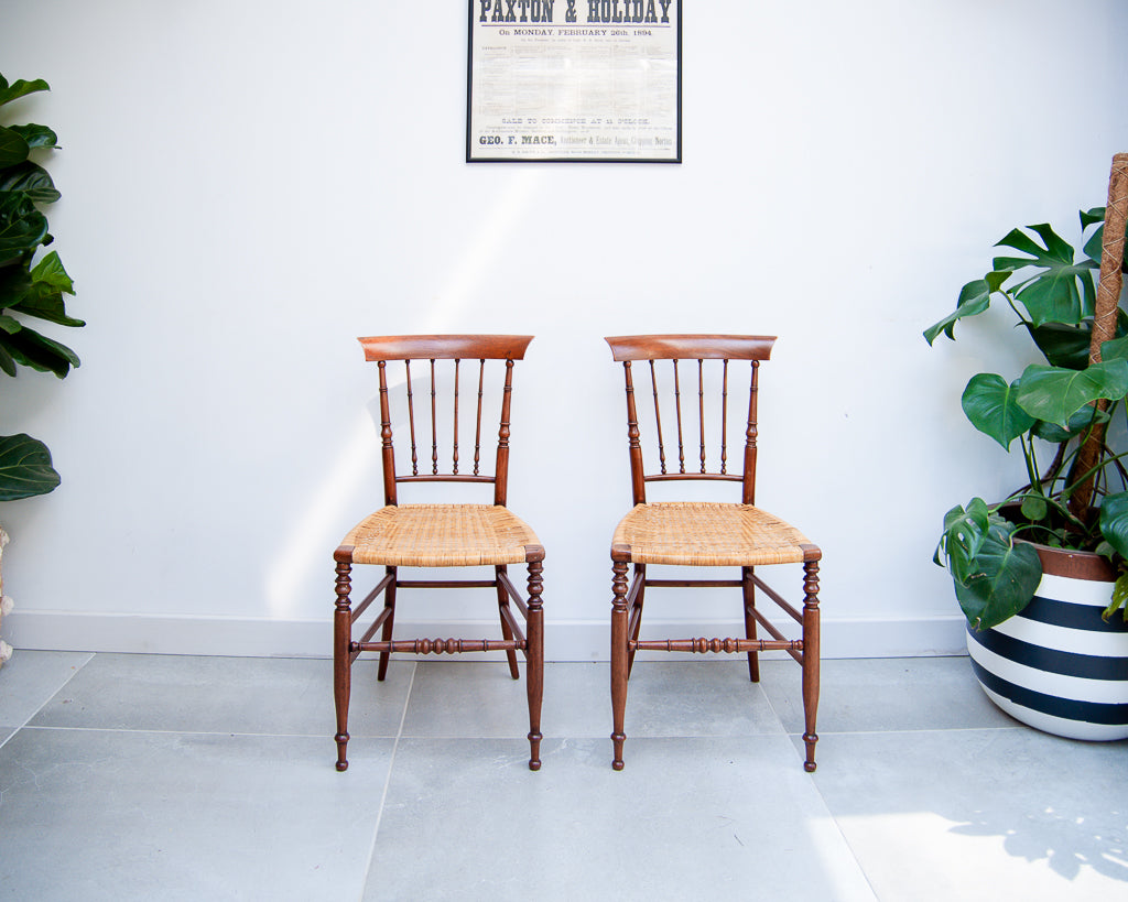 Victorian Turned Cane Chairs 