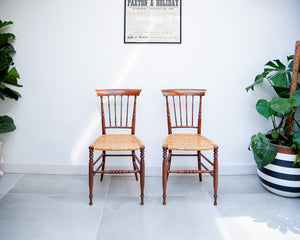 Victorian Turned Cane Chairs 
