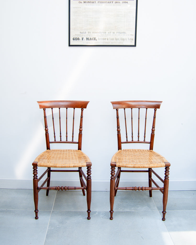 Victorian Turned Cane Chairs 