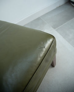 Mid Century Danish Leather Wingback Armchair