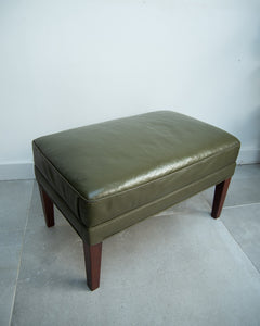 Mid Century Danish Leather Wingback Armchair