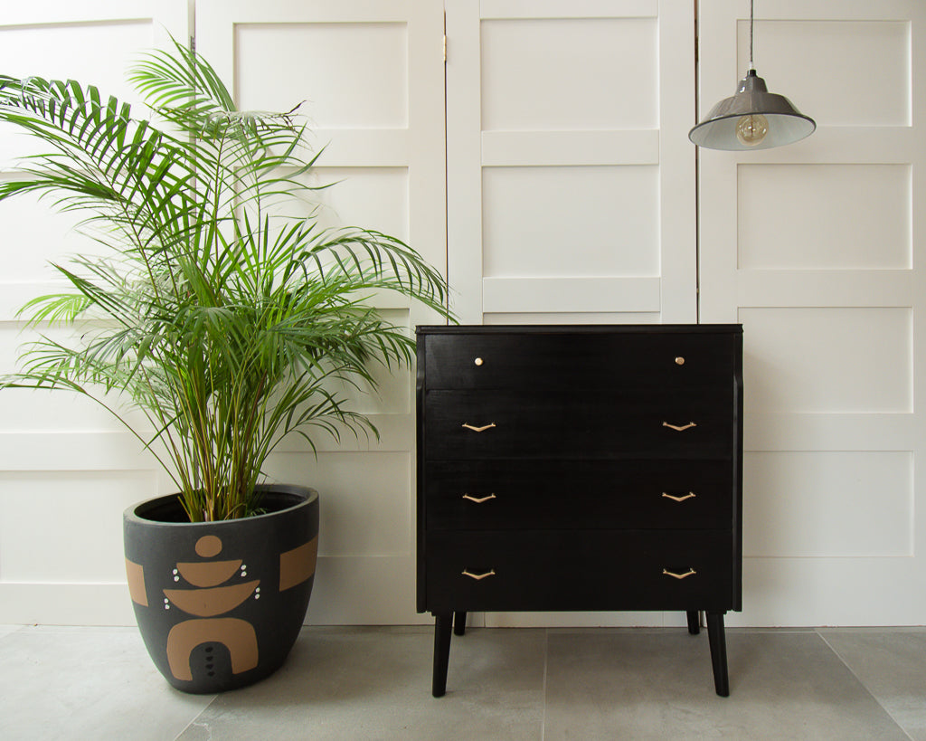 Mid Century Ebonised Chest of Drawers