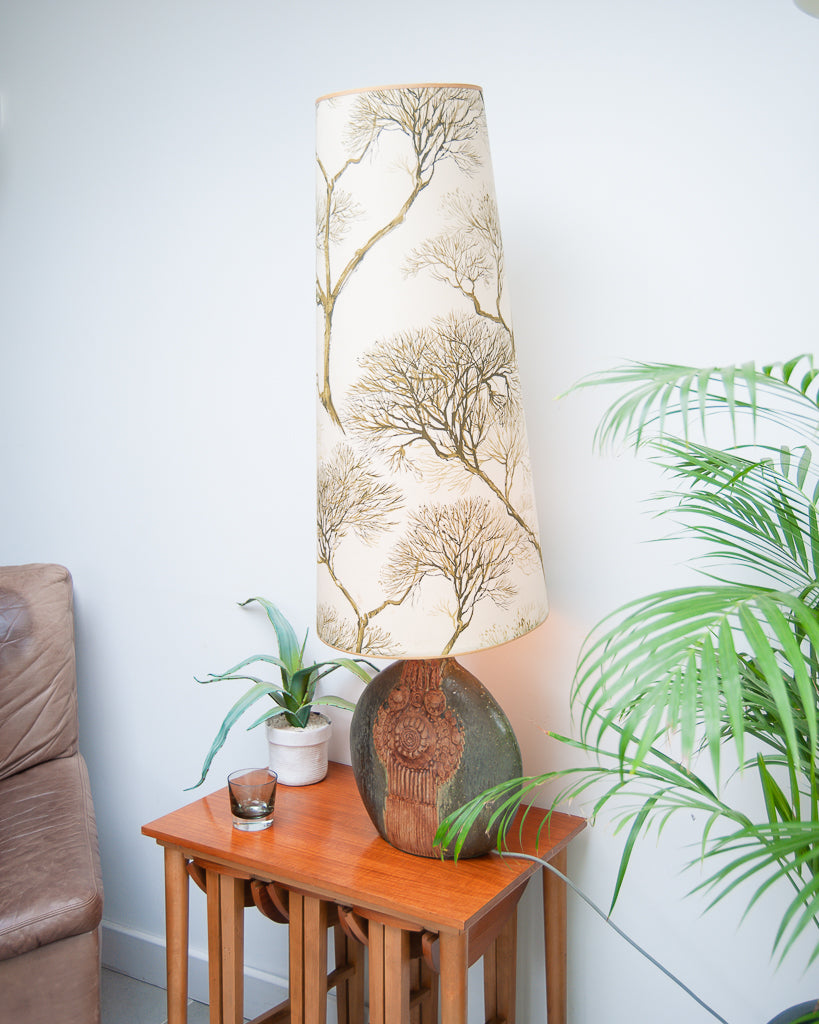 Vintage Studio Pottery Table Lamp & Shade