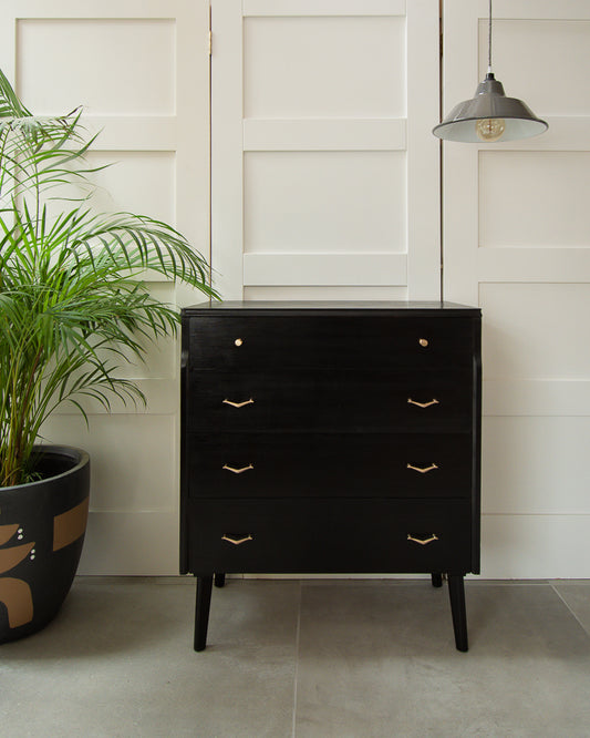 Mid Century Ebonised Chest of Drawers
