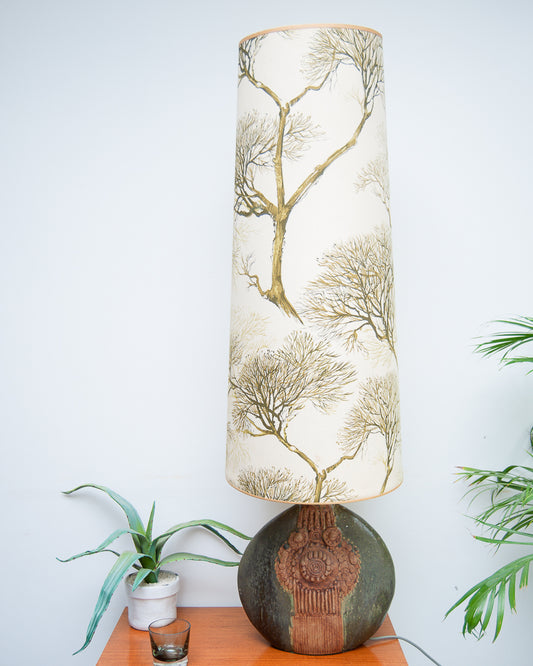 Vintage Studio Pottery Table Lamp & Shade