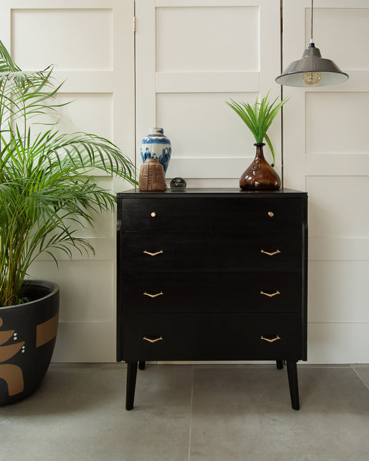 Mid Century Ebonised Chest of Drawers