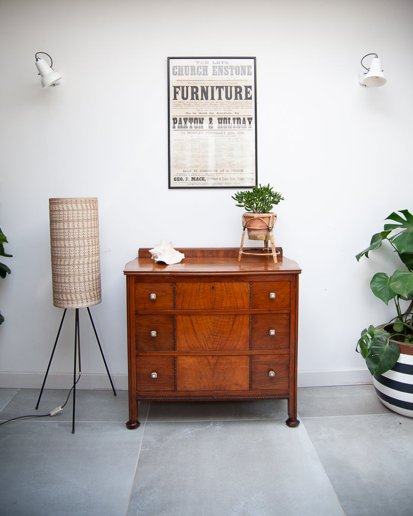 Deco / Edwardian Walnut Chest of Drawers