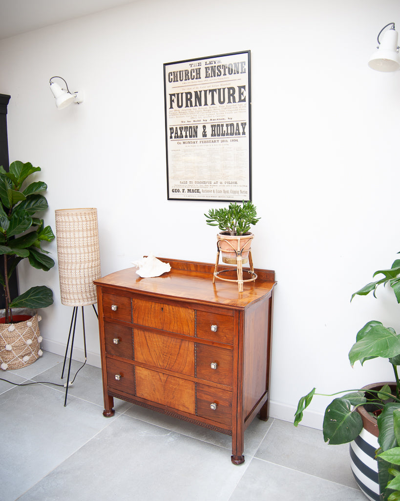 Deco / Edwardian Walnut Chest of Drawers