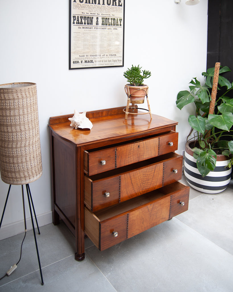 Deco / Edwardian Walnut Chest of Drawers