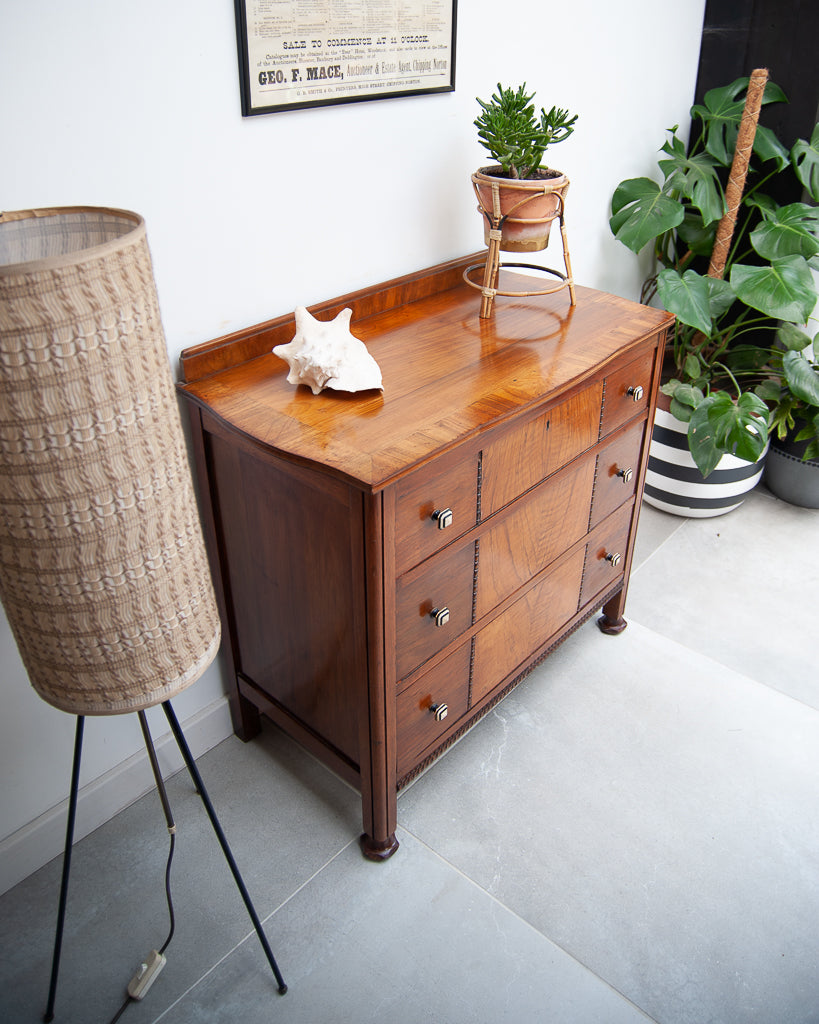 Deco / Edwardian Walnut Chest of Drawers