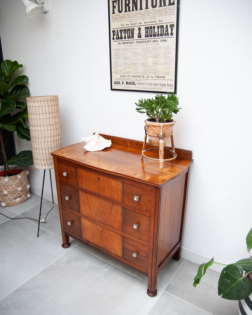 Deco / Edwardian Walnut Chest of Drawers