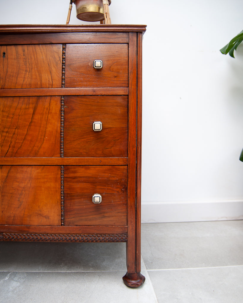 Deco / Edwardian Walnut Chest of Drawers