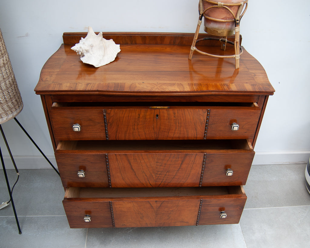 Deco / Edwardian Walnut Chest of Drawers