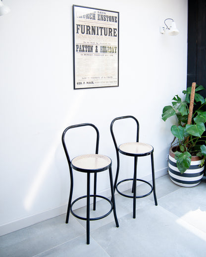 Retro Thonet Style Cafe Bar Stools (Pair)